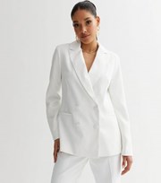 New Look White Double Breasted Blazer